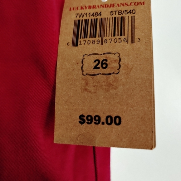 Lucky Brand Jeans Sofia Capri, Wine Red, 26 - Picture 6 of 7
